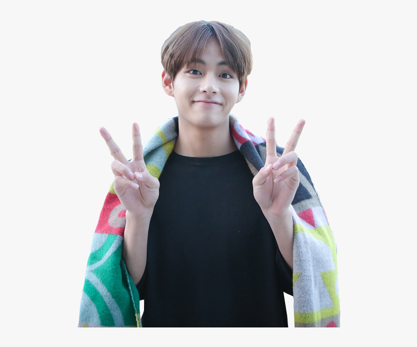V Doing Peace Sign, HD Png Download, Free Download