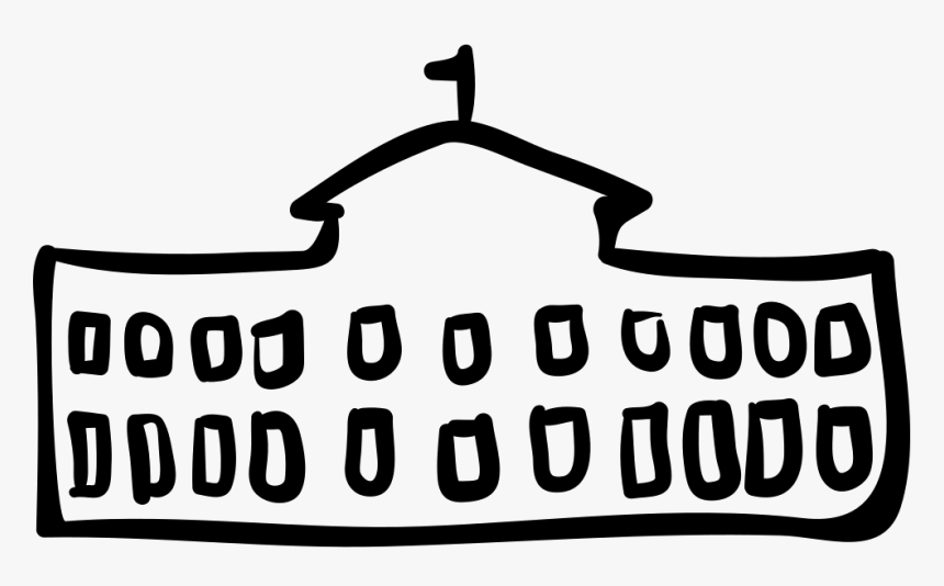 University Outlined Hand Drawn Building - Hand Drawn Buildings Png, Transparent Png, Free Download