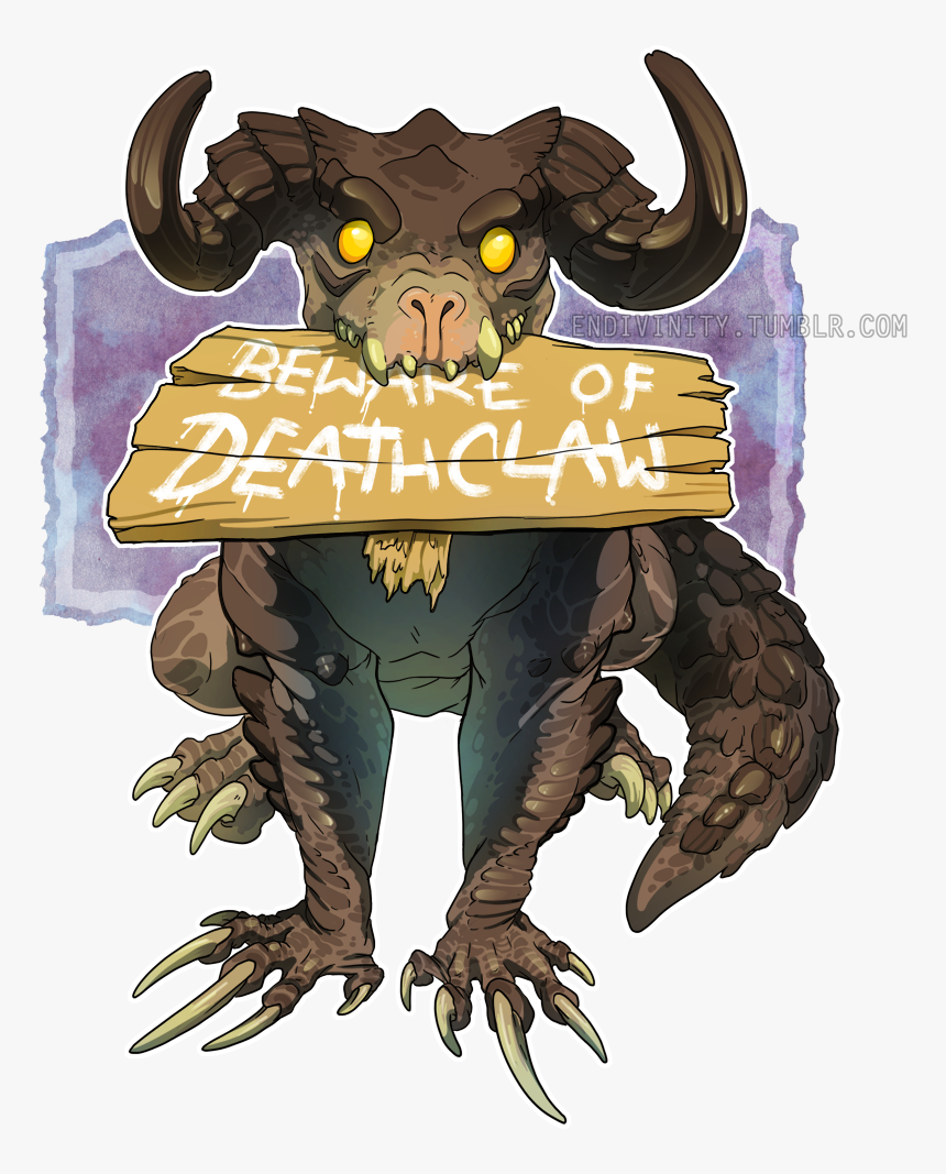 Beware Of Deathclaw - Fallout 4 Deathclaw Cute, HD Png Download, Free Download