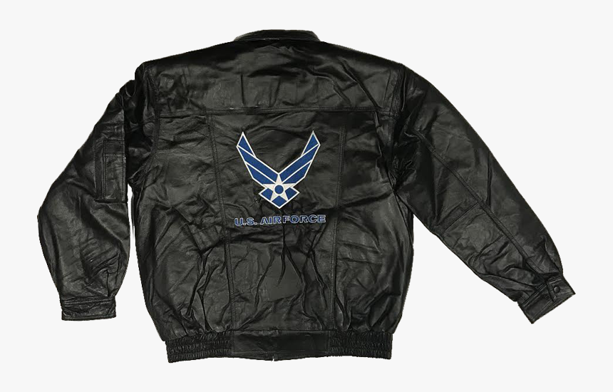 Air Force Leather Bomber Jacket With Air Force Emblem - United States Air Force, HD Png Download, Free Download