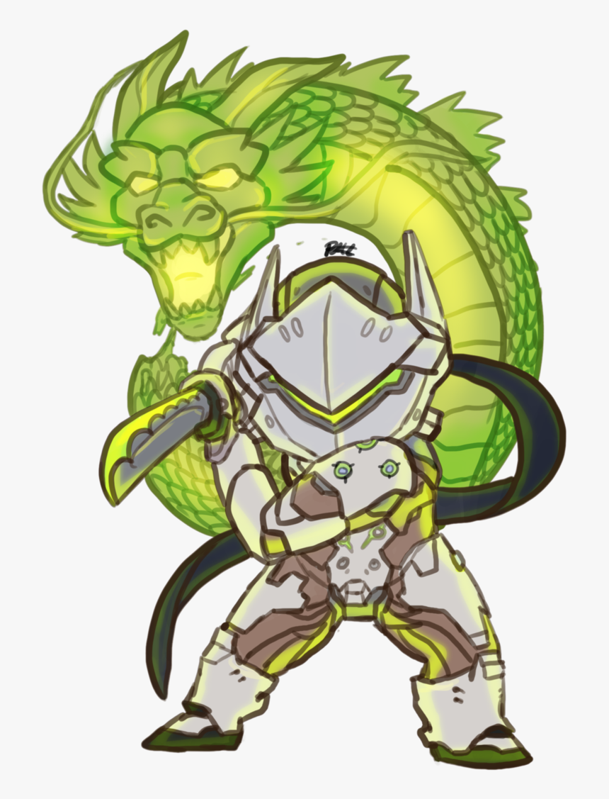 #genji #overwatch #chibi - Overwatch Genji Chibi, HD Png Download, Free Download