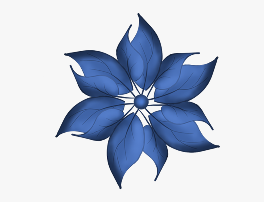 Flores Azules Dibujo Png, Transparent Png, Free Download