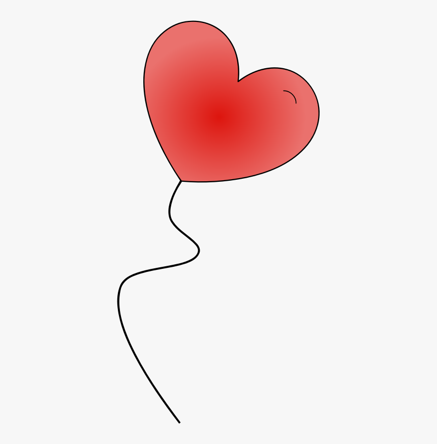 Heart Balloon - Coeur Rouge Ballon Dessin, HD Png Download, Free Download