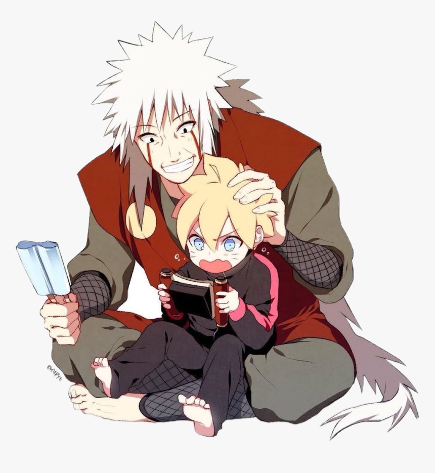 #naruto #boruto #anime #manga #animeboy #jiraiya - Naruto And Jiraiya Chibi, HD Png Download, Free Download