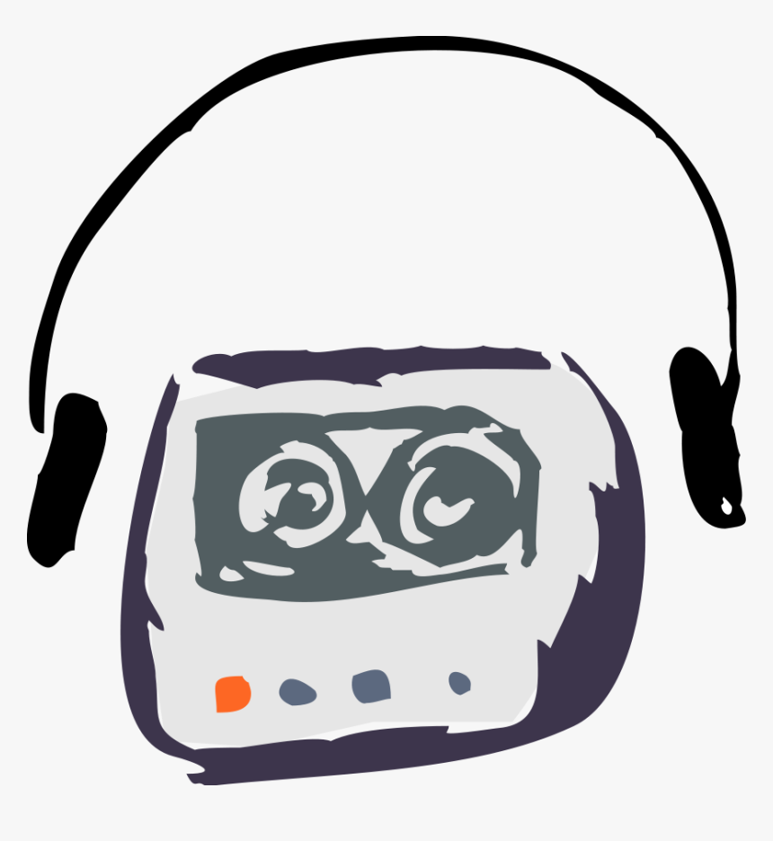 Tape Clipart Design - Free Cassette Player Cartoon, HD Png Download, Free Download