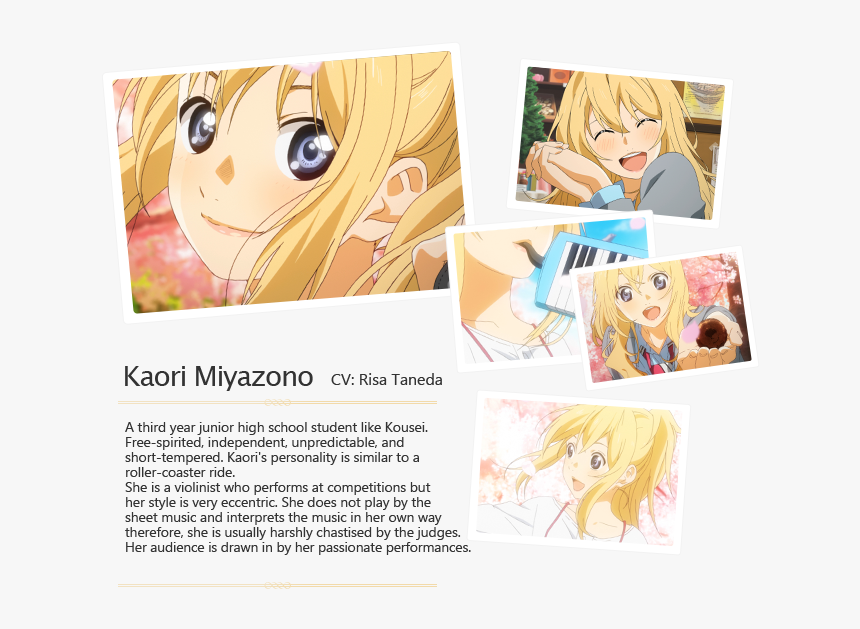 Shigatsu Wa Kimi No Uso Names, HD Png Download, Free Download