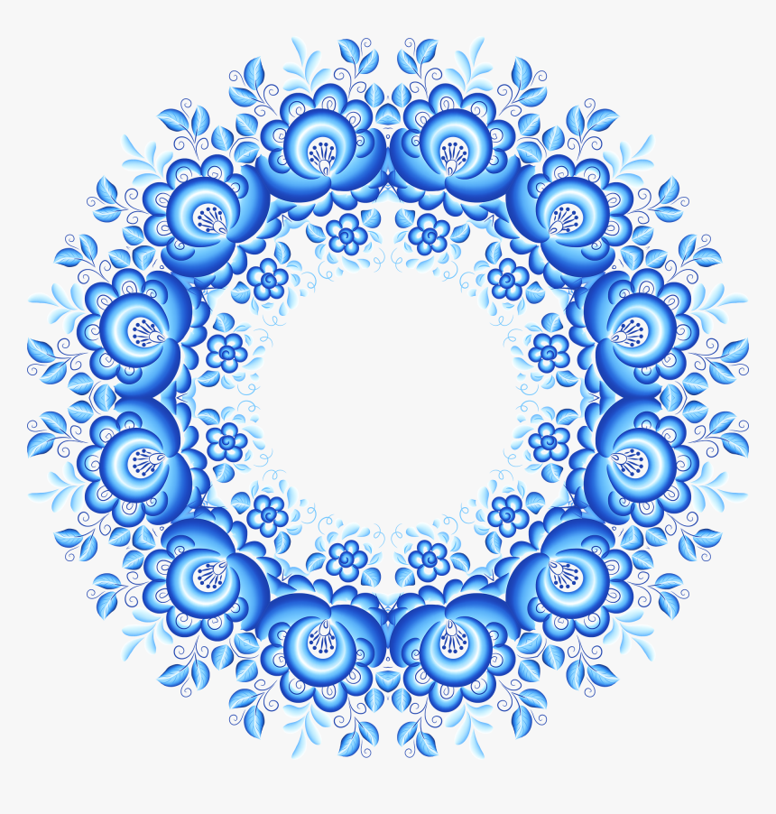 Tile Vector Blue Delft - Gzhel, HD Png Download, Free Download