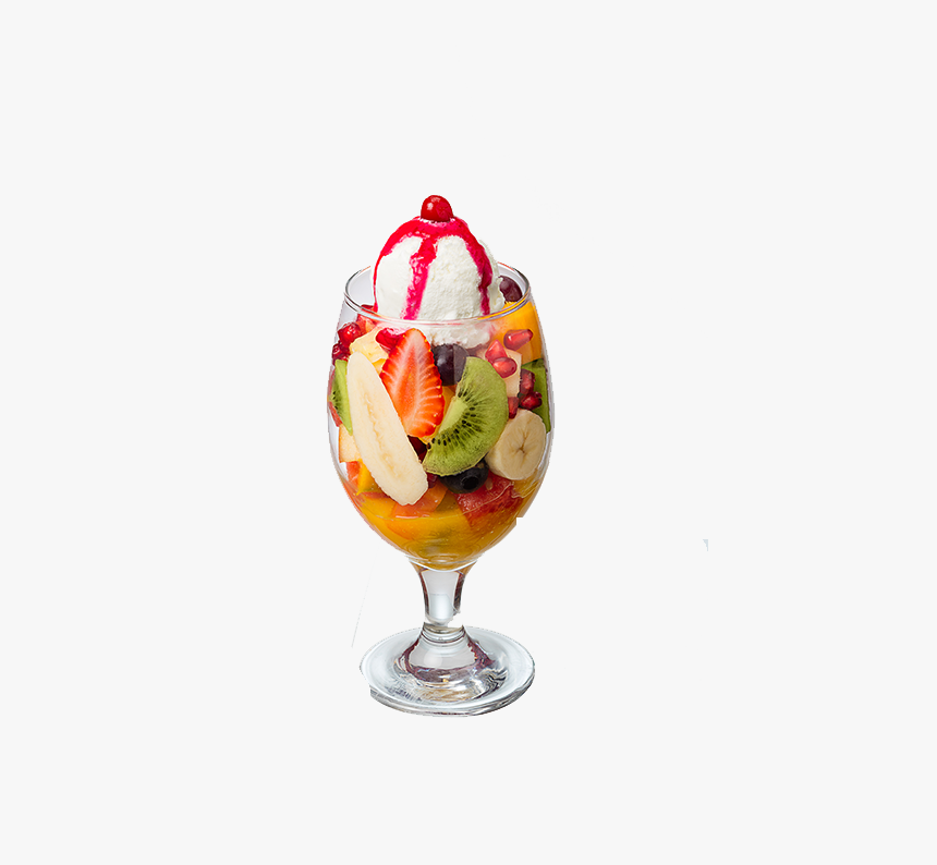 Fruit Salad With Ice Cream Transparent Image - Fruit Juice Ice Cream, HD Png Download, Free Download