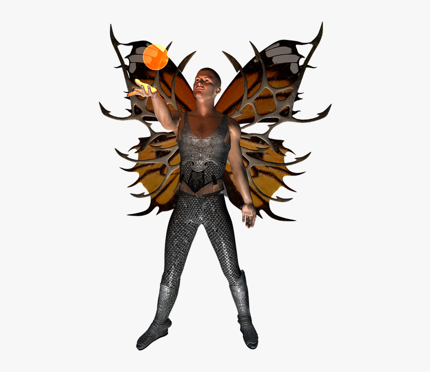 Elf, Man, Knight, Butterfly, Mystical, Fantasy - Fantasia De Borboleta Para Homem, HD Png Download, Free Download