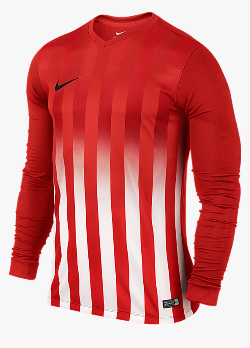 Nike Ls Striped Division Ii Tee - Black White Football Kit, HD Png Download, Free Download