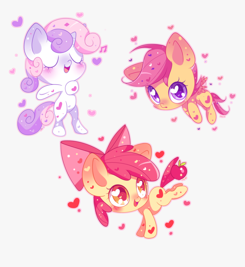 Rainbow Dash Rarity Fluttershy Pony Princess Luna Pink - Cutie Mark Crusaders Fanart, HD Png Download, Free Download