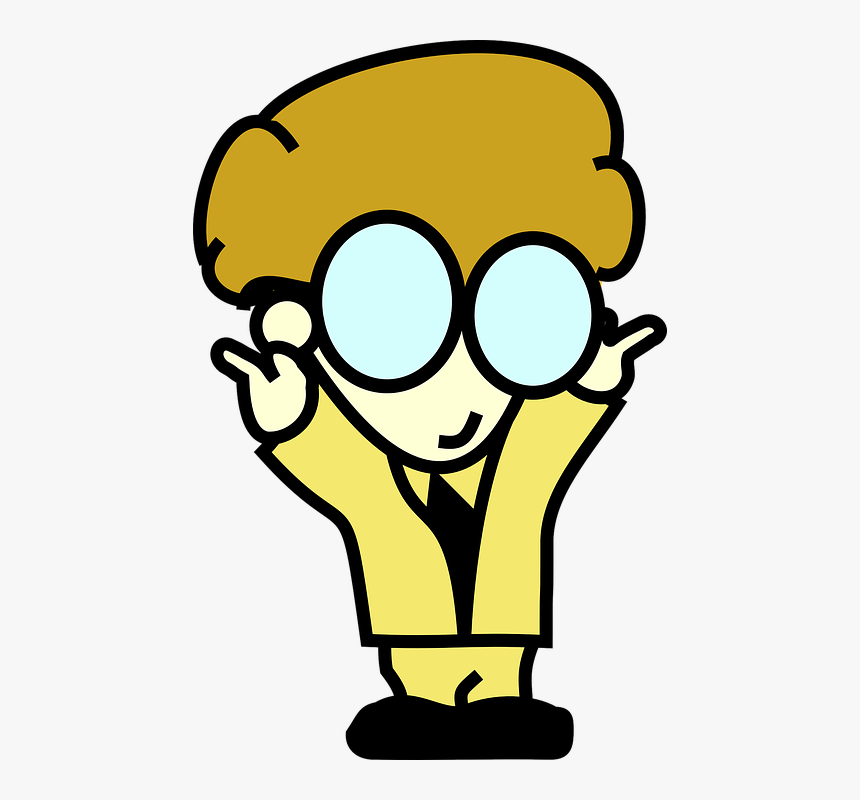 Nerd, Glasses, Nerdy, Boy, Young, Geek, Happy - Nerd Clip Art, HD Png Download, Free Download