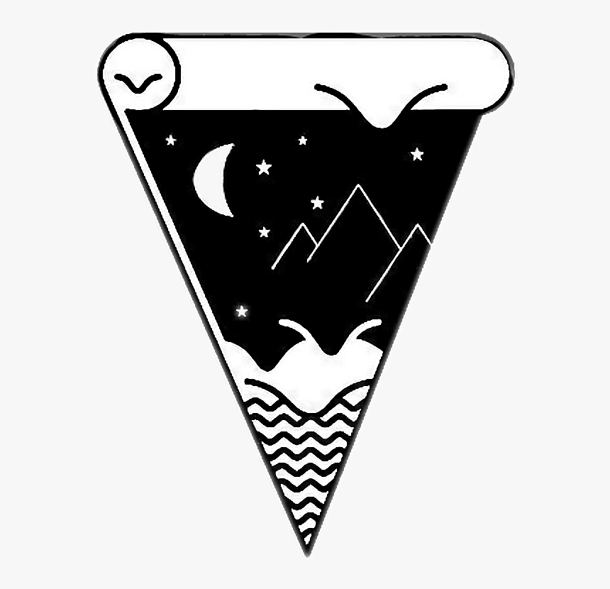 #blackandwhite #tumblr #cool #pizza #stars - Drawing, HD Png Download, Free Download