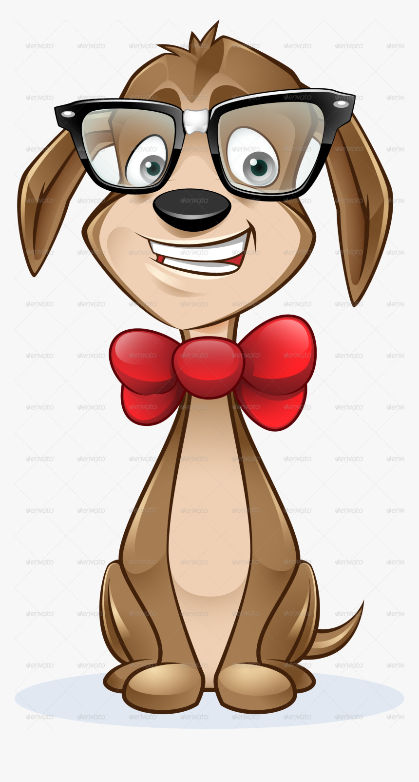 Cute Nerdy Dog - Nerdy Animal Clipart Png, Transparent Png, Free Download