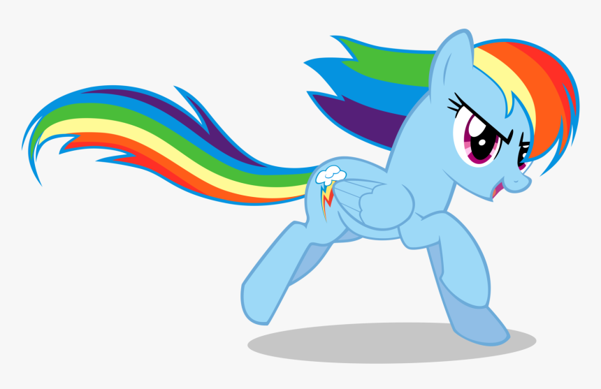 Rainbow Dash - My Little Pony Running, HD Png Download, Free Download