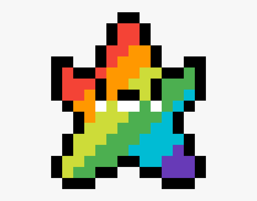 Rainbow Star Pixel Art, HD Png Download, Free Download