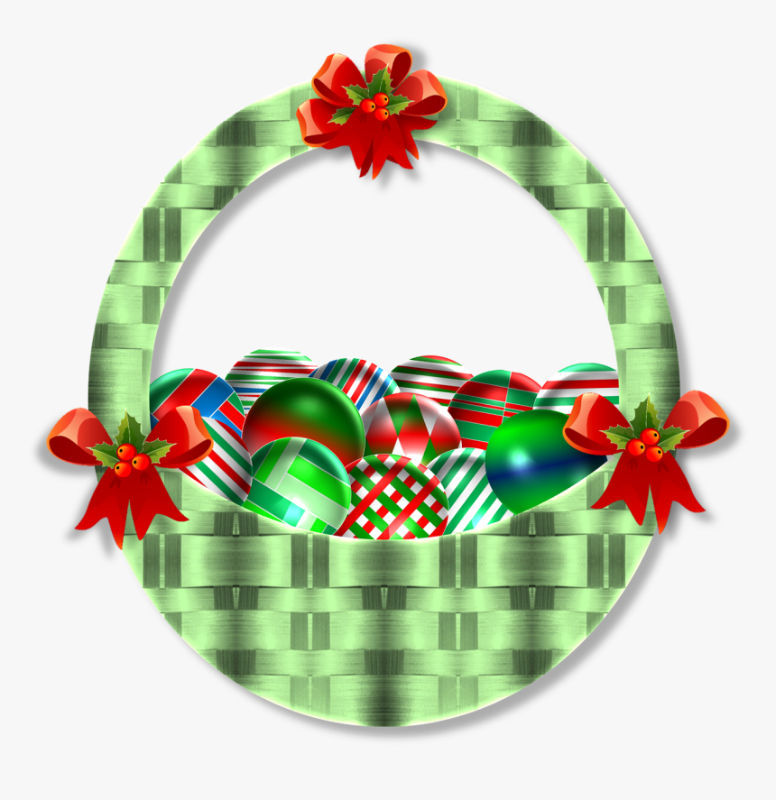 Christmas Basket Ornaments Free Photo - Christmas Basket, HD Png Download, Free Download