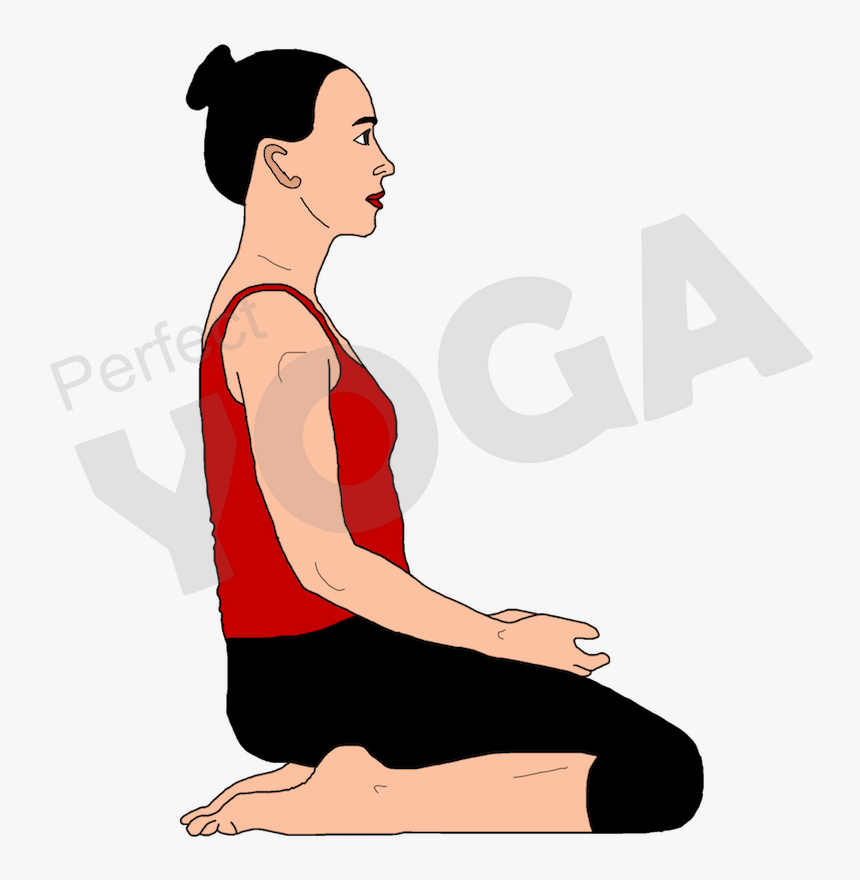 Clip Art Kneeling Drawing Knee - Vajra Asana, HD Png Download, Free Download