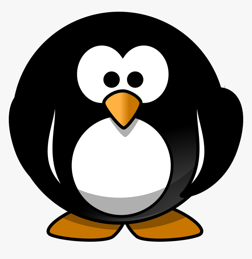 Round Cartoon Penguin, HD Png Download, Free Download