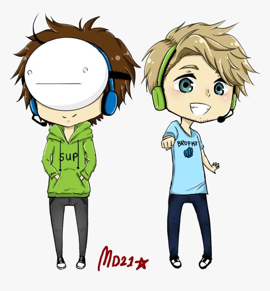 Pewdiepie And Cry Chibi, HD Png Download, Free Download