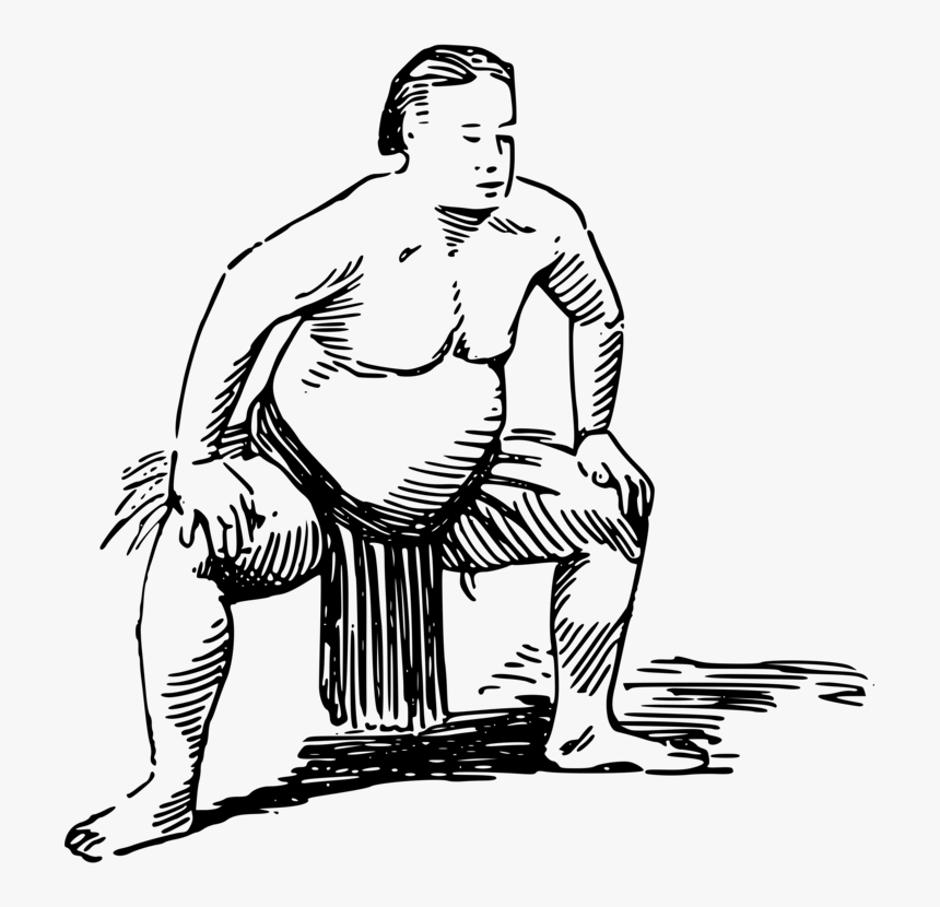 Wrestler Drawing Sumo Japan - Sumo, HD Png Download, Free Download