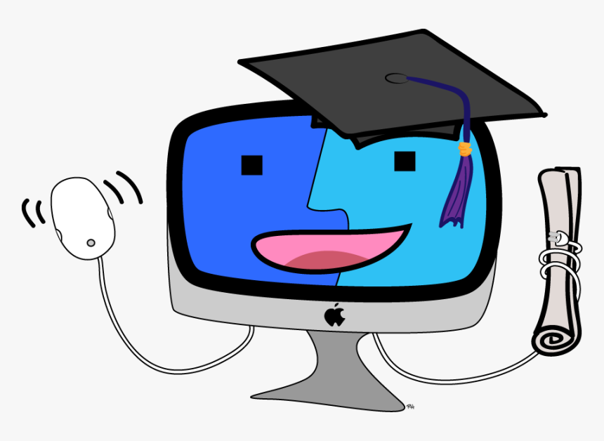Cartoon Computer Graduating, HD Png Download, Free Download