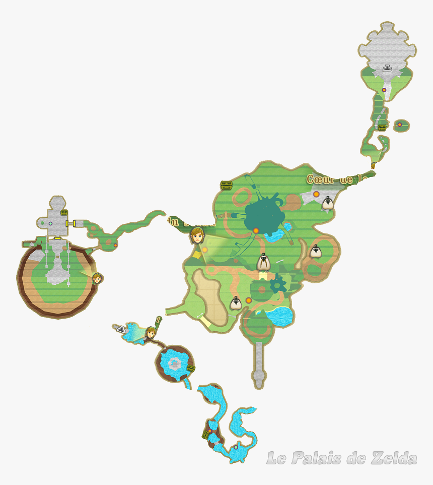 Map Of The Faron Area - Skyward Sword Map Zelda, HD Png Download - kindpng.