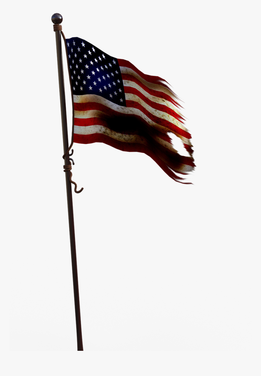 Bandera Con Asta De Estados Unidos Png, Transparent Png, Free Download