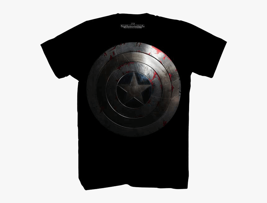 Winter Soldier Beaten Captain America Shield T-shirt - Halloween Shirts Nightmare Before Christmas, HD Png Download, Free Download