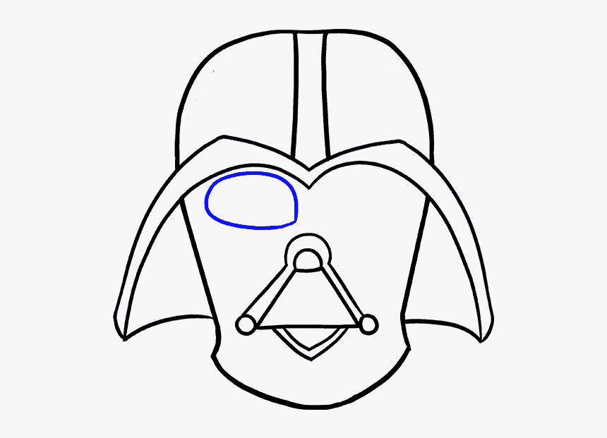 Darth Vader Clipart Drawing Easy - Darth Vader Head Clipart, HD Png Download, Free Download