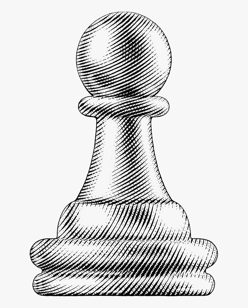 Pawn Piece In Chess Drawing, HD Png Download, Free Download