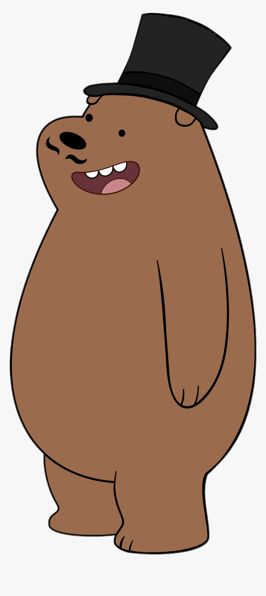 Grizzly Bear Wearing High Hat - We Bare Bears Png Pack, Transparent Png, Free Download