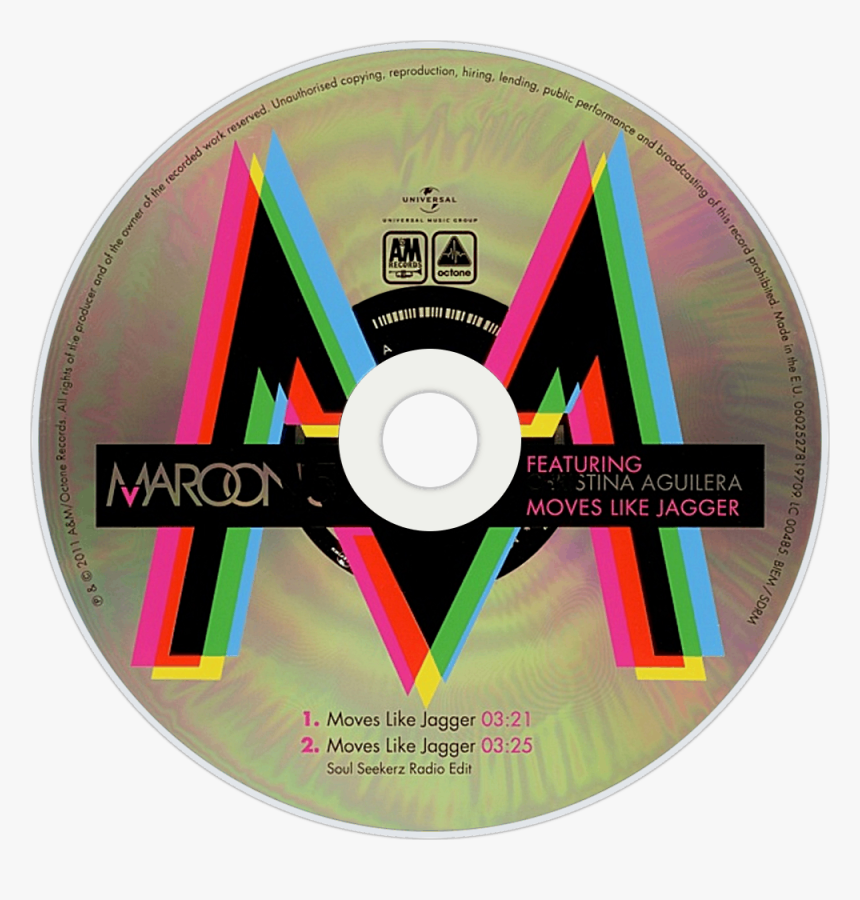 Maroon 5 Moves Like Jagger Cd, HD Png Download, Free Download