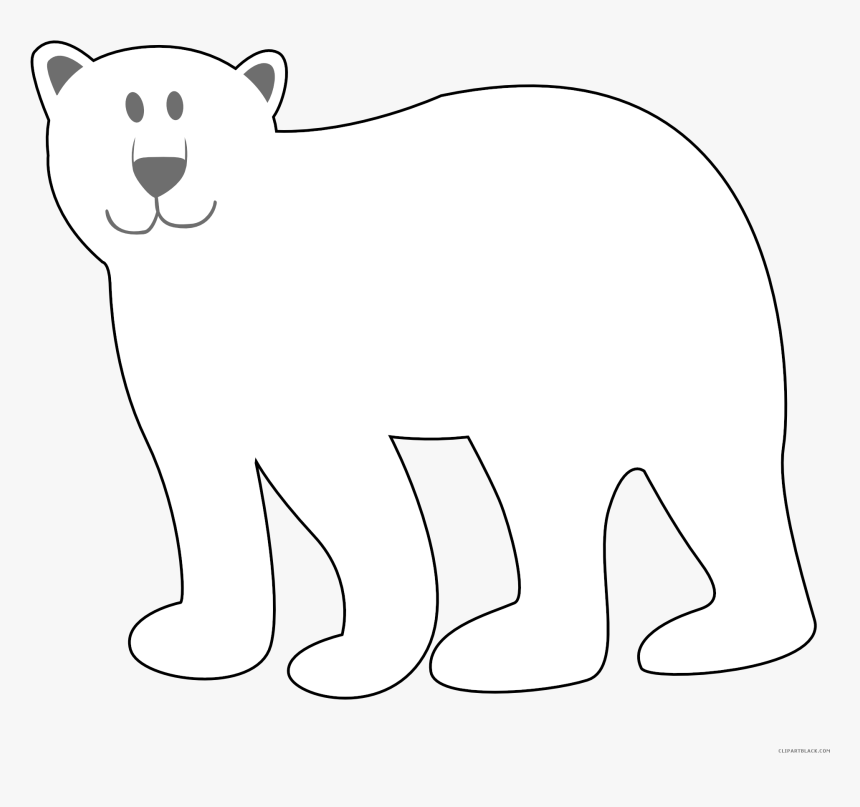 Clip Art Page Of Clipartblack Com - Polar Bear Black And White, HD Png Download, Free Download