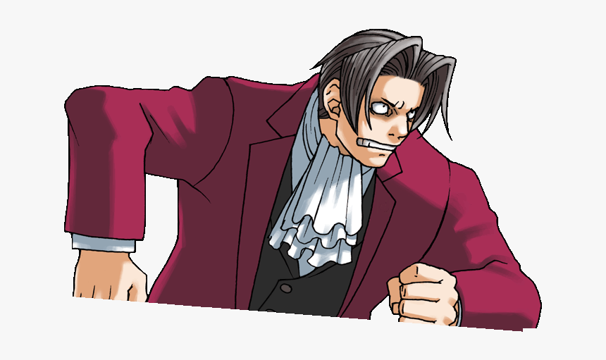 Sticker Other Ace Attorney Benjamin Hunter Reiji Mitsurugi - Ace Attorney Edgeworth Angry, HD Png Download, Free Download