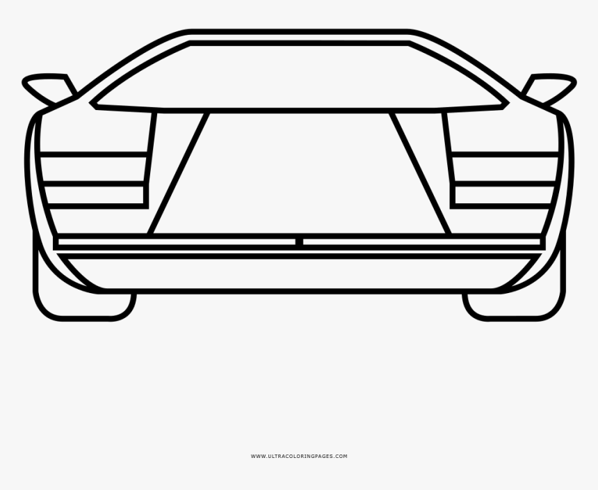 Countach Coloring Page - Line Art, HD Png Download, Free Download