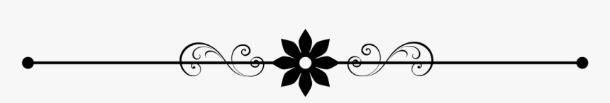 Flower Line Png - Clip Art Page Break, Transparent Png, Free Download