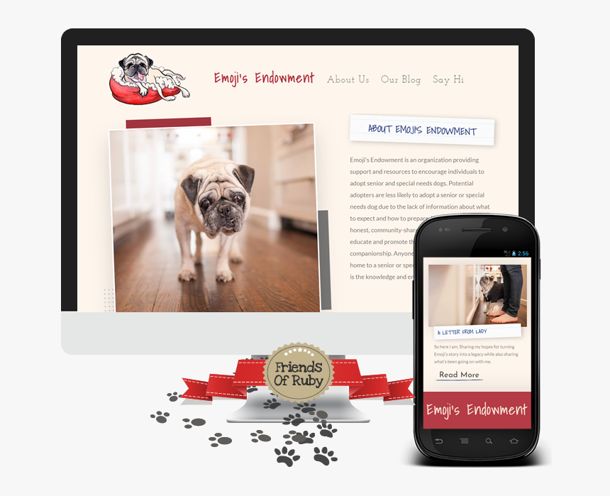 Friends Of Ruby Winner - Pug, HD Png Download, Free Download