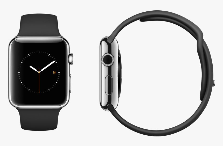 Apple Watch Stainless Steel Black Sport, HD Png Download, Free Download