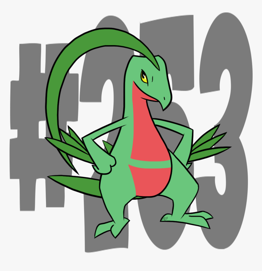253 Grovyle - Cartoon, HD Png Download, Free Download