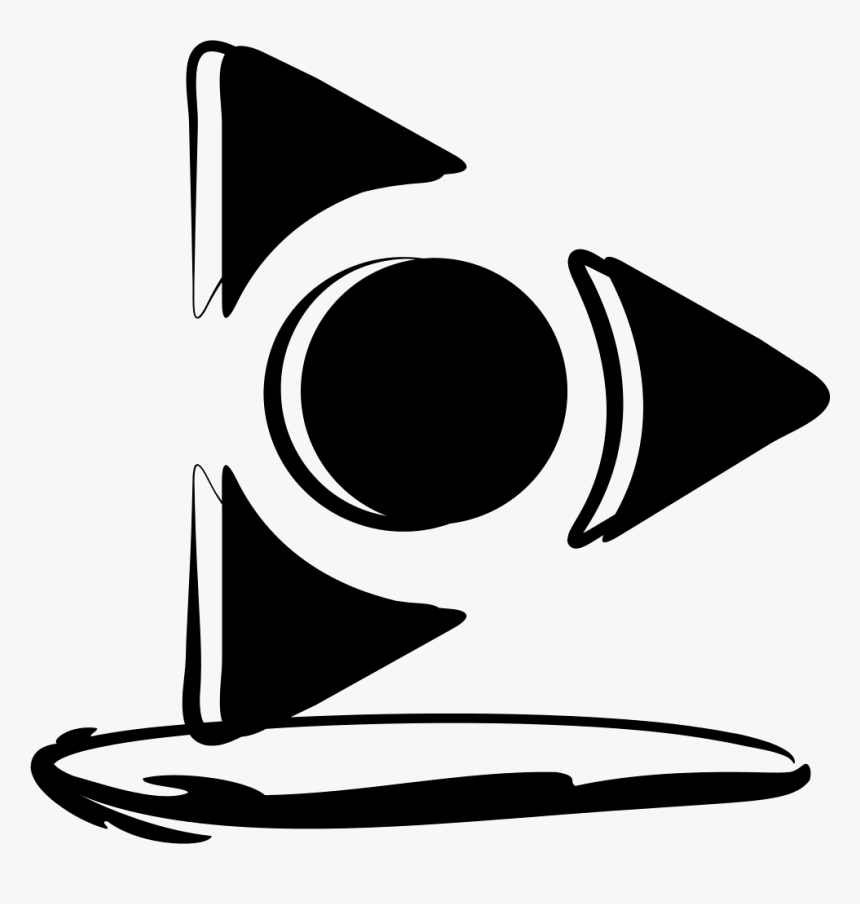 Aol Mail Sketched Logo - Icon Apel Hitam Putih, HD Png Download, Free Download
