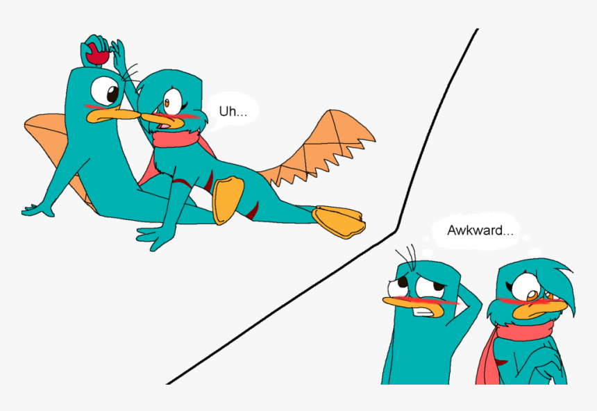 Perry And Taylor Awkward Moment By Grovylefangirl1997 - Perry The Platypus And Doofenshmirtz, HD Png Download, Free Download