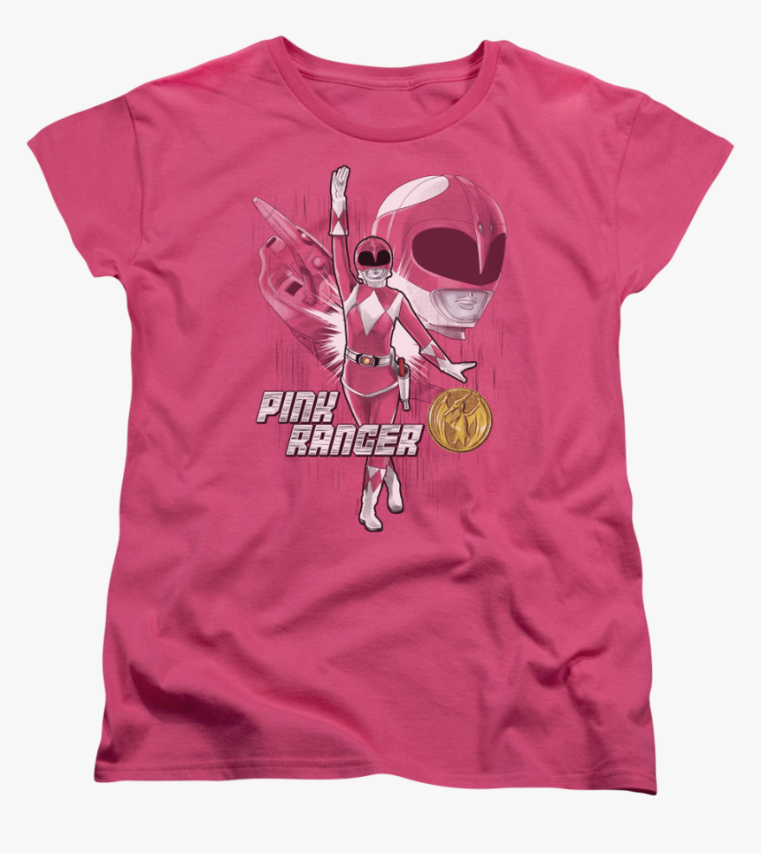 Womens Pink Ranger Mighty Morphin Power Rangers Shirt - T Shirt Power Rangers, HD Png Download, Free Download