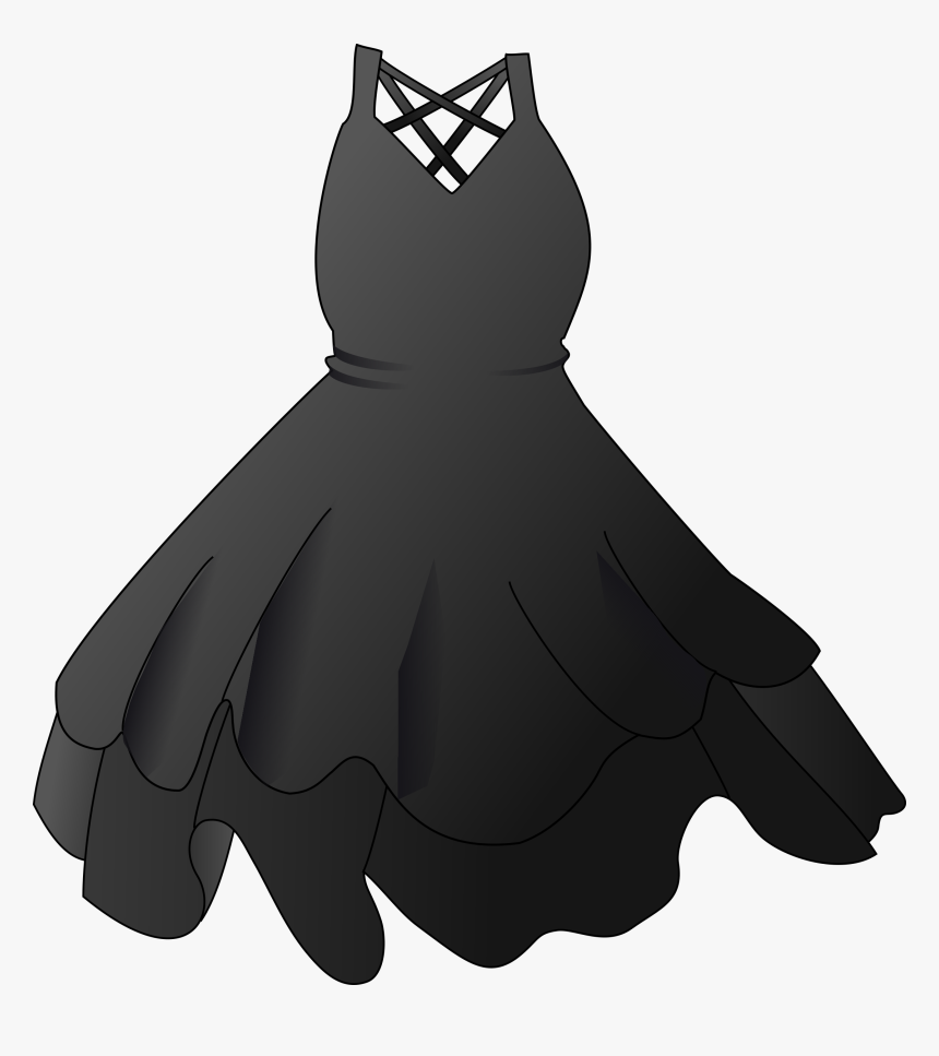 Big Dress Cliparts - Black Dress Clip Art, HD Png Download, Free Download