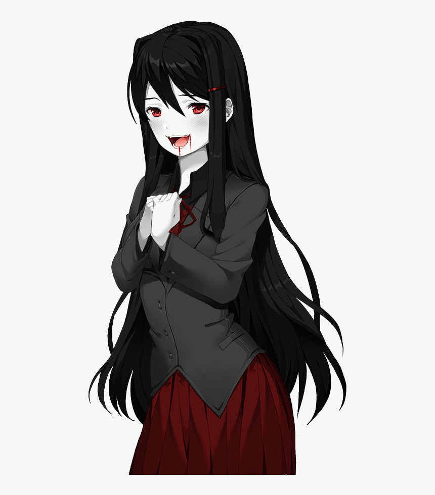 Transparent Vampire Girl Png - Doki Doki Literature Club Yuri Suicide, Png Download, Free Download