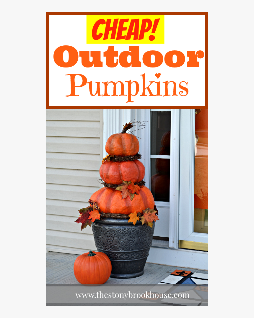 Diy Outdoor Real Looking Pumpkins - Fall House Decoration Idea, HD Png Download, Free Download