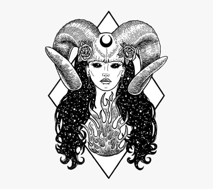 Wicca Drawings - Wiccan Art Black And White, HD Png Download, Free Download