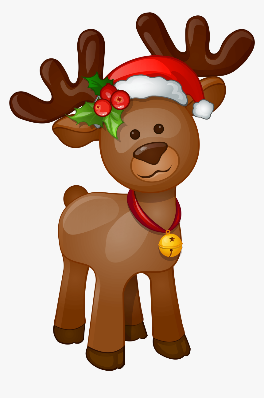 Christmas Clipart Rudolph - Cute Reindeer Christmas Clipart, HD Png Download, Free Download