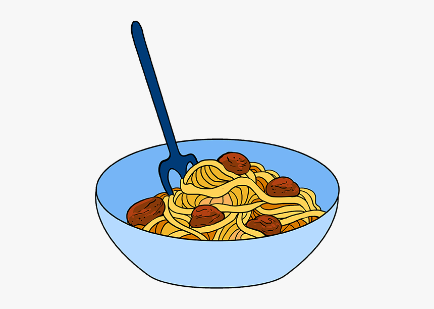 How To Draw Spaghetti - Bowl Of Spaghetti Drawing, HD Png Download, Free Download