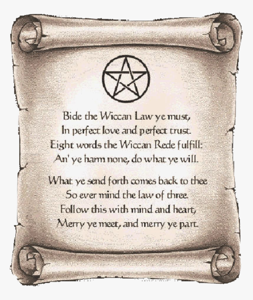 Wiccan Rede And Threefold Law - Ye Harm None Do What Ye Will, HD Png Download, Free Download